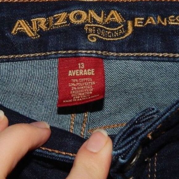 ARIZONA JEAN CO. women's junior's 13 average super skinny denim jean shorts - Picture 5 of 12